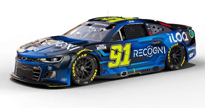 Here's Räikkönen's car in its full paint job. Photo courtesy Trackhouse Racing.